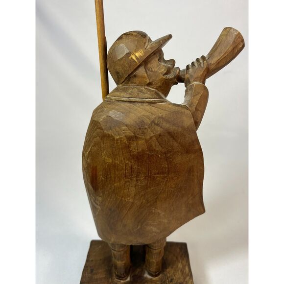 Vintage Maritime Folk Art Wood Carved Night Watchman - Picture 8 of 10